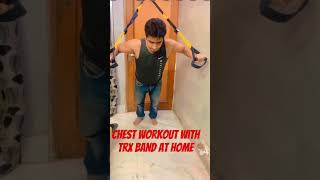 Chest workout with trx band at home shorts chestworkout [upl. by Sirroned185]