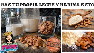 COMO HACER TU PROPIA HARINA DE ALMENDRA Y LECHE DESDE ZERO DIETA KETO CETOGÉNICA ESPAÑOL [upl. by Brubaker815]