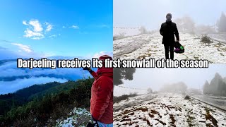 Darjeeling receives its first snowfall of the season  13 Dec23 [upl. by Nirej568]