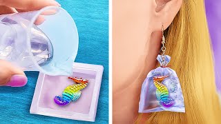 Easy Resin Jewelry 💎 💍✨ Super Cute DIYs To Try At Home With Epoxy [upl. by Powel]