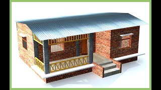 Tin Shade Village House Plan 18 by 25  टिन से घर का डिजाइन [upl. by Yevreh]