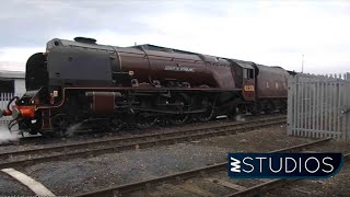 Duchess of Sutherland steams out of Lincoln Central  081218  MV Studios [upl. by Dulcea661]