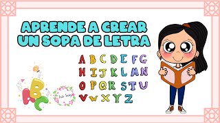 Aprende a crear una sopa de letra de manera fácil rápida y sencilla [upl. by Adas]