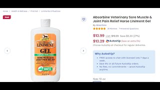 ABSORBINE VETERINARY LINIMENT ARTHRITIS PAIN RELIEF  SORE MUSCLE RELIEF viral painrelief [upl. by Gladstone]