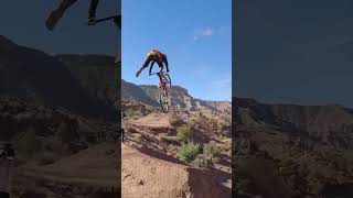 still flippin out over this gap jump at last years RedBullRampage 🚵‍♀️ mtb bienvenidoaguado [upl. by Whitney381]