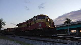 DOUBLE LNG On FEC Freight Train 20823 Plus Amtrak At Deerfield Beach 32324 [upl. by Eilrak973]