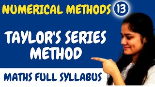 Introduction to Taylor series MethodNumerical MethodsBCA MathsBtech MathsDream Maths [upl. by Luebke]