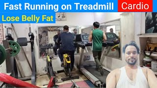 Fast Running on Treadmill  10 Min FAST RUNNING Workout  Lose Belly Fat at gym🔥 fitness 🔥trend [upl. by Alodi694]