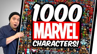 Drawing 1000 MARVEL CHARACTERS 200 HOURS OF WORK [upl. by Lerrehs]