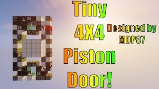 Tiny 4X4 Piston Door 1 Block thick 112 Blocks 500 subscriber special [upl. by Sainana]