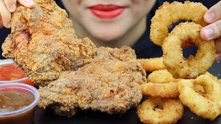 ASMR FRIED CHICKEN CALAMARI EATING SOUND NO TALKING  KLE ASMR [upl. by Sarson]