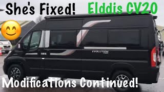 Elddis CV20 Campervan DEALER REPAIR UPDATE amp More Little Modifications [upl. by Gannes]