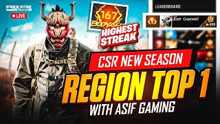 New Season Cs Rank push In Region Top 1 Lobby With Highest Streak Ever 🤯  Garena  Free Fire [upl. by Sarine]