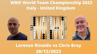 WBIF World Team Championship  Italy  UK  Lorenzo Rinaldo vs Chris Bray [upl. by Htidirem]