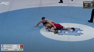 174lbs Philip Conigliaro Harvard vs Tyler Eischens North Carolina [upl. by Salinas]