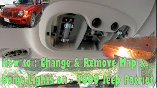 How to  Change remove Map Lights amp Dome Lights 2009 Jeep Patriot [upl. by Nyletak]