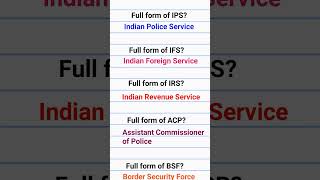 Full form of IPSIFSIRSACP BSF  Important full form [upl. by Yttap162]