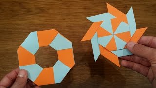 How To Make a Paper Transforming Ninja Star  Origami [upl. by Riva873]