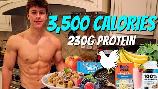 Full Day of Eating 3500 Calories  High Protein Diet to Build Muscle and Get Stronger [upl. by Jacquetta653]