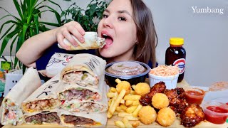 МУКБАНГ изменяет муж ГОРА ШАУРМЫ ОТ SHAWARMA BAR mukbang kebab [upl. by Adora734]