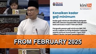 Minimum wage will be increased to RM1700 from February 2025 [upl. by Serrell]