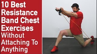 10 Best Resistance Band Exercises For Chest ❌No Attaching Needed❌ [upl. by Landry977]