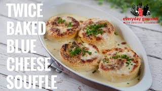 Twice Baked Blue Cheese Soufflé  Everyday Gourmet S7 E37 [upl. by Yelhak]