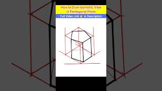 How to draw Isometric View of Pentagonal Prism  shorts tiklesacademy [upl. by Belen]