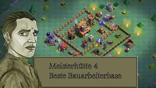 MEISTERHÜTTE 4 BESTE BAUARBEITERBASE VERTEIDIGUNG 2017 MIT JUWELENMINE  REPLAYS  CLASH OF CLANS [upl. by Enajyram]