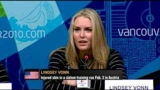 Lindsey Vonn Battling Shin Injury [upl. by Ingra]