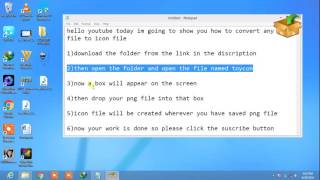 how to convert png file to icon file [upl. by Kcirtapnhoj188]