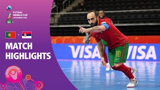 Portugal v Serbia  FIFA Futsal World Cup 2021  Match Highlights [upl. by Gare]