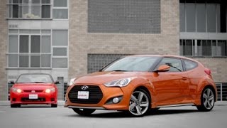 2013 Hyundai Veloster Turbo vs 2013 Scion tC Release Series 80 Comparison [upl. by Ellezaj]