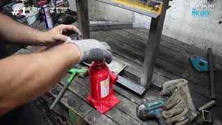 MAKING HOMEMADE HYDRAULIC PRESS 10 ton  Making a Hydraulic paper briquette press  Full Video [upl. by Idnac]