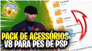 🔥PACK DE ACESSÓRIOS PARA PES DE PSP  kits tatuagens manguitos luvas munhequeiras etc [upl. by Aivataj]