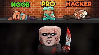 Minecraft  ESCAPE THE PSYCHO MAZE NOOB vs PRO vs HACKER [upl. by Albur216]