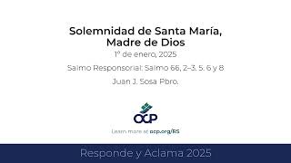 Responde y Aclama 2025  Santa María Madre de Dios  Salmo [upl. by Aim]