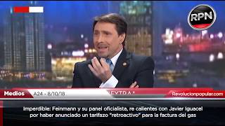 Feinmann y su panel oficialista re calientes contra Javier Iguacel por el tarifazo de gas [upl. by Airaet]