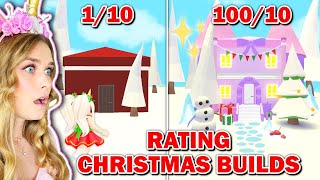 Rating Christmas Builds In Adopt Me Roblox [upl. by Inoek]