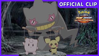 Spooky scary shenanigans  Pokémon the Series Sun amp Moon—Ultra Legends  Official Clip [upl. by Mulac]