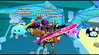 Free pets with 200k and 300k Strength are FREE and my best pets  PULL a SWORD  Roblox [upl. by Konopka507]