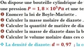 Exercice 3 Les grandeurs physiques liées à la quantité de matière 1bac maroc [upl. by Dunham]