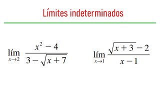 Límites indeterminados con raíz cuadrada [upl. by Undis]