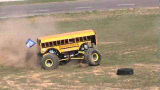 Higher Education COOL BUS Freestyle Monster Truck races [upl. by Ecyt74]