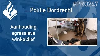 Politie PRO247 Aanhouding agressieve winkeldief [upl. by Kirschner9]