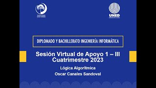 Sesión Virtual de apoyo 1  III Cuatrimestre 2023  Lógica Algorítmica [upl. by Mathur110]