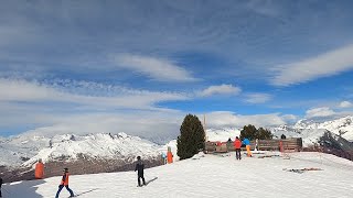 Ski WHOLE of BLUE BELVEDERE 1 2 3 amp 4 into Arc 1800 GoPro 8 HD POV  Les Arcs Paradiski  Mar 2023 [upl. by Nayrb]