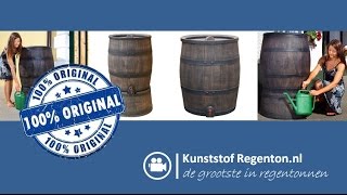 Regenton Roto Old Wood Look  Kunststof regentonnl [upl. by Nairdna]