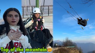 Fariha or saba ko khatarnak ride karwadi mountain ke upper😳  Baku to gabala by road trip😍🇦🇿 [upl. by Nuriel376]