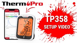 ThermoPro TP358 Bluetooth Temperature and Humidity Monitor Setup Video [upl. by Georgette407]